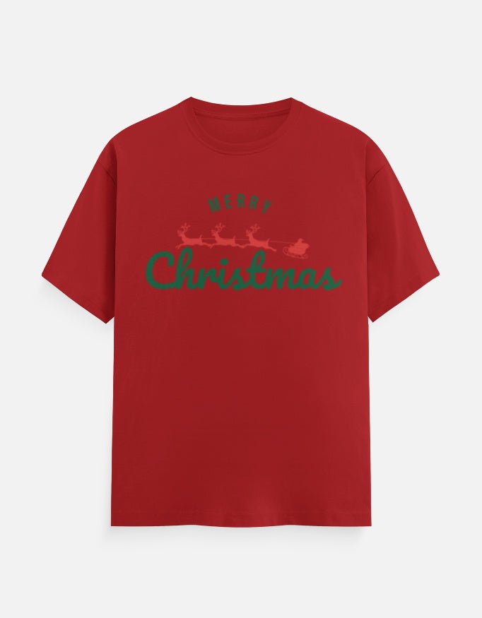 Merry Christmas Reindeer Unisex Cotton T-Shirt - Odlyod