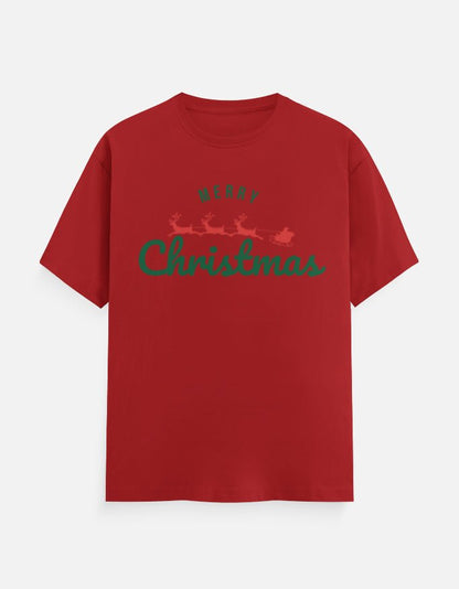 Merry Christmas Reindeer Unisex Cotton T-Shirt - Odlyod