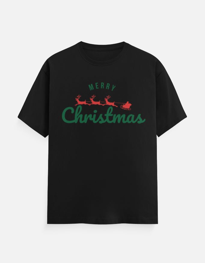 Merry Christmas Reindeer Unisex Cotton T-Shirt - Odlyod