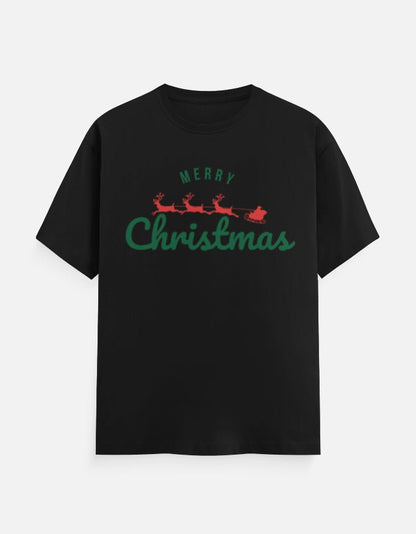 Merry Christmas Reindeer Unisex Cotton T-Shirt - Odlyod