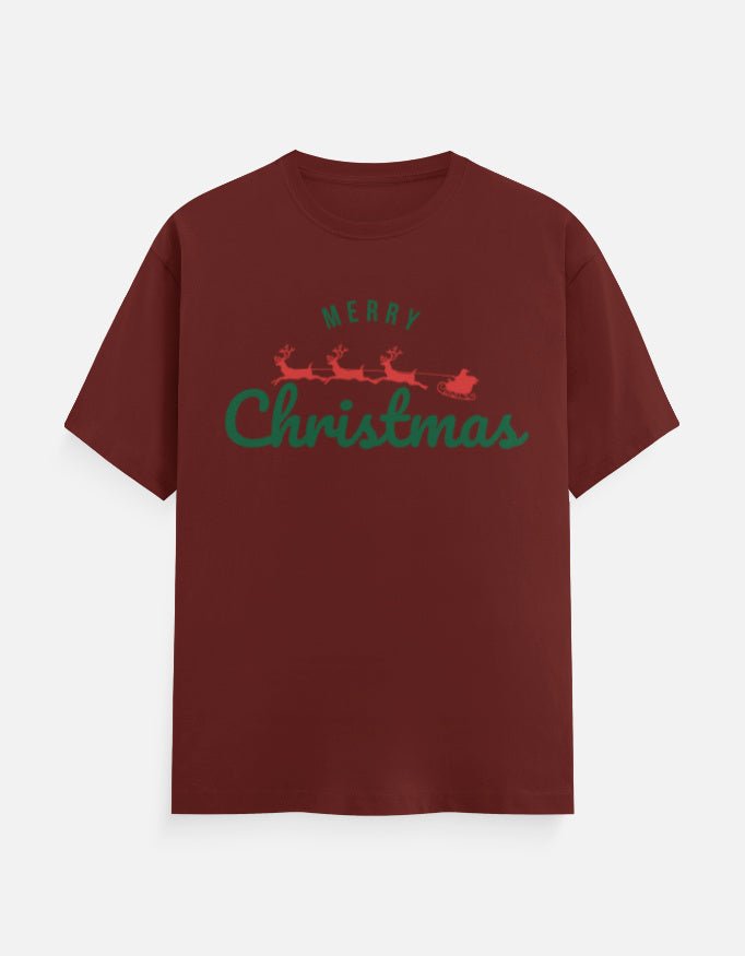 Merry Christmas Reindeer Unisex Cotton T-Shirt - Odlyod