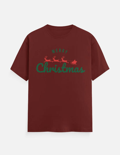 Merry Christmas Reindeer Unisex Cotton T-Shirt - Odlyod