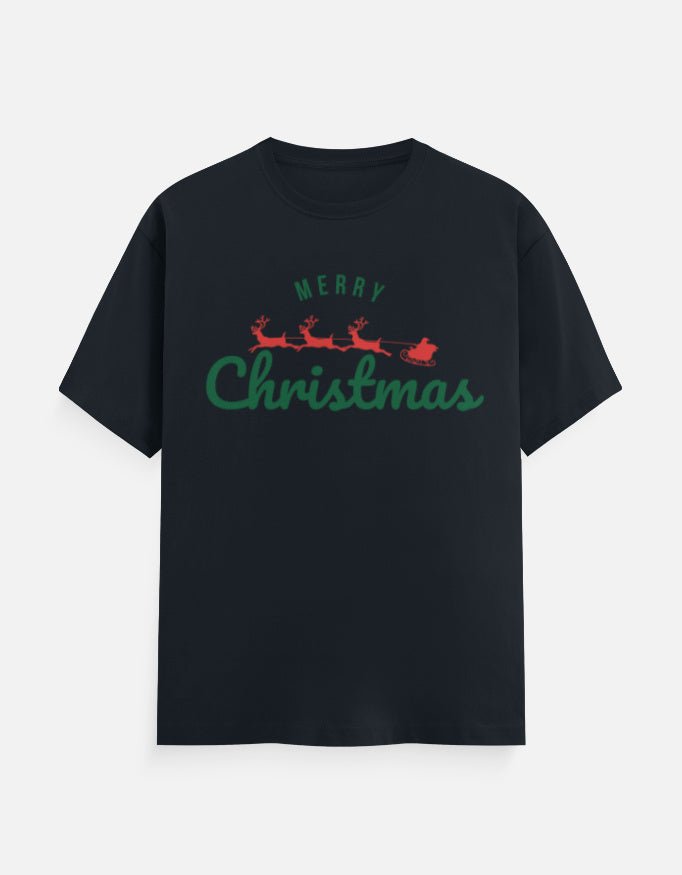Merry Christmas Reindeer Unisex Cotton T-Shirt - Odlyod