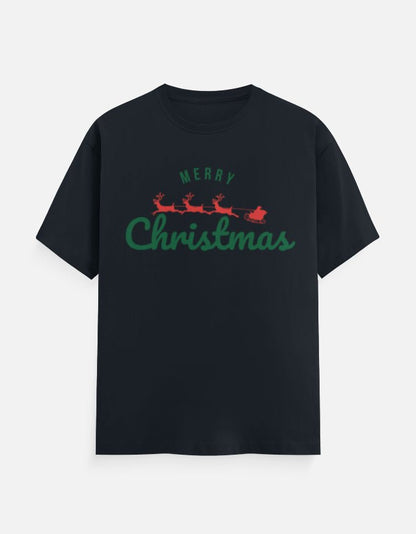 Merry Christmas Reindeer Unisex Cotton T-Shirt - Odlyod