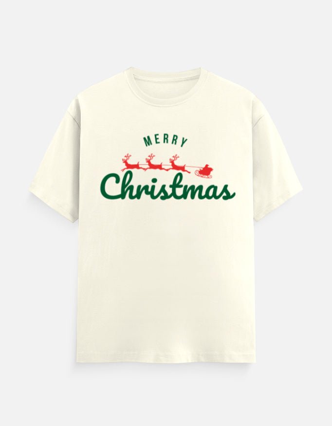 Merry Christmas Reindeer Unisex Cotton T-Shirt - Odlyod