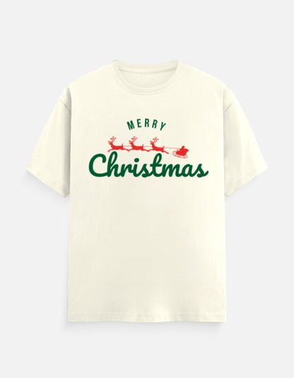 Merry Christmas Reindeer Unisex Cotton T-Shirt - Odlyod