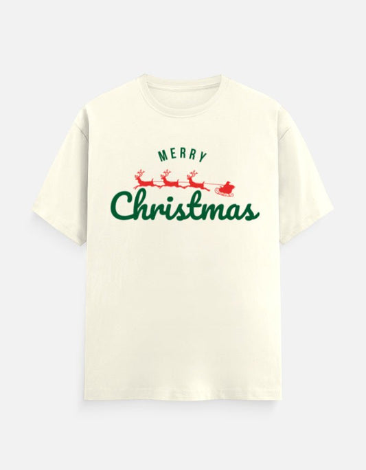 Merry Christmas Reindeer Unisex Cotton T-Shirt - Odlyod